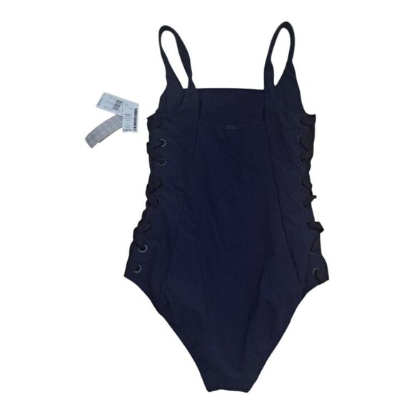 Amoressa Women's Bondi Moonraker Navy One-Piece Swimsuit Vacation Beach Sz 12 - Picture 7 of 10